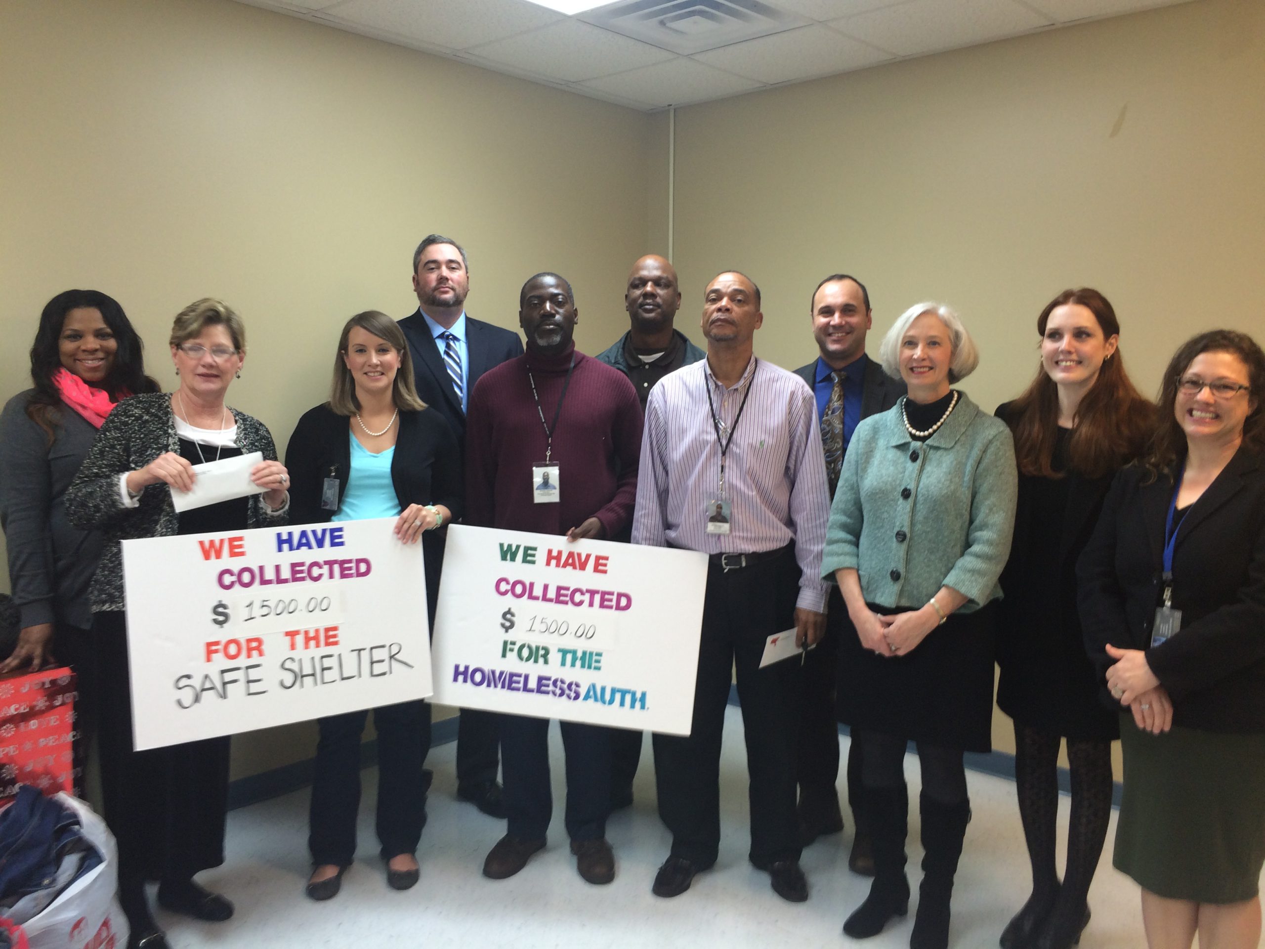 Southeast Corrections staff and Judge Claire Cornwell-Williams presenting holiday donations